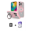 MARSİLYAN™- iPhone 16 Pro Max Kılıf Nova Minimal Serisi - Siyah Bilvis 5in1 3D Magic Cam Ekran Koruyucu + PVD Metal Kamera Lens - SH