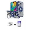 MARSİLYAN™- iPhone 16 Pro Max Kılıf Nova Minimal Serisi - Siyah Bilvis 5in1 3D Magic Cam Ekran Koruyucu + Gümüş Pers Alüminyum Kamera Lens