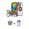 MARSİLYAN™- iPhone 16 Pro Max Kılıf Nova Minimal Serisi - Siyah Bilvis 5in1 3D Magic Cam Ekran Koruyucu + Pers Alüminyum Kamera Lens - CLTM