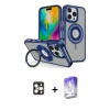 MARSİLYAN™- iPhone 16 Pro Max Kılıf Nova Minimal Serisi - Siyah Bilvis 5in1 3D Magic Cam Ekran Koruyucu + Gold PVD Metal Kamera Lens
