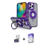 MARSİLYAN™- iPhone 16 Pro Max Kılıf Nova Minimal Serisi - Siyah Bilvis 5in1 3D Magic Cam Ekran Koruyucu + Bilvis Titan Kamera Lens - TMGI