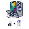 MARSİLYAN™- iPhone 16 Pro Max Kılıf Nova Minimal Serisi - Siyah Bilvis 5in1 3D Magic Cam Ekran Koruyucu + Bilvis Titan Kamera Lens - GS