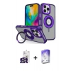 MARSİLYAN™- iPhone 16 Pro Max Kılıf Nova Minimal Serisi - Siyah Bilvis 5in1 3D Magic Cam Ekran Koruyucu + Bilvis Titan Kamera Lens - GS