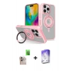 MARSİLYAN™- iPhone 16 Pro Max Kılıf Nova Minimal Serisi - Siyah Bilvis 5in1 3D Magic Cam Ekran Koruyucu + Natural Grey Raze Metal Kamera Lens