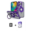MARSİLYAN™- iPhone 16 Pro Max Kılıf Nova Minimal Serisi - Siyah Bilvis 5in1 3D Magic Cam Ekran Koruyucu + PVD Metal Kamera Lens - SH