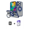 MARSİLYAN™- iPhone 16 Pro Max Kılıf Nova Minimal Serisi - Siyah Bilvis 5in1 3D Magic Cam Ekran Koruyucu + PVD Metal Kamera Lens - SH