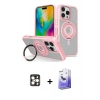 MARSİLYAN™- iPhone 16 Pro Max Kılıf Nova Minimal Serisi - Siyah Bilvis 5in1 5D Magic Hayalet Cam Ekran Koruyucu + PVD Metal Kamera Lens - GD