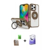 MARSİLYAN™- iPhone 16 Pro Max Kılıf Nova Minimal Serisi - Siyah Bilvis 5in1 5D Magic Hayalet Cam Ekran Koruyucu + Raze Metal Kamera Lens - CLTM