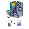 MARSİLYAN™- iPhone 16 Pro Max Kılıf Nova Minimal Serisi - Siyah Bilvis 5in1 5D Magic Hayalet Cam Ekran Koruyucu + Raze Metal Kamera Lens - SH