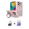 MARSİLYAN™- iPhone 16 Pro Max Kılıf Nova Minimal Serisi - Siyah Bilvis 5in1 5D Magic Hayalet Cam Ekran Koruyucu + Bilvis Titan Kamera Lens - SH