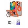 MARSİLYAN™- iPhone 16 Pro Max Kılıf Nova Minimal Serisi - Siyah Bilvis 5in1 5D Magic Hayalet Cam Ekran Koruyucu + PVD Metal Kamera Lens - SH