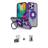 MARSİLYAN™- iPhone 16 Pro Max Kılıf Nova Minimal Serisi - Siyah Bilvis Hayalet Cam Ekran Koruyucu + Bilvis Titan Kamera Lens - TMGI