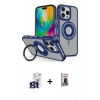 MARSİLYAN™- iPhone 16 Pro Max Kılıf Nova Minimal Serisi - Siyah Bilvis Hayalet Cam Ekran Koruyucu + Bilvis Titan Kamera Lens - TMGI