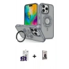 MARSİLYAN™- iPhone 16 Pro Max Kılıf Nova Minimal Serisi - Siyah Bilvis Hayalet Cam Ekran Koruyucu + Bilvis Titan Kamera Lens - TMGI
