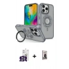 MARSİLYAN™- iPhone 16 Pro Max Kılıf Nova Minimal Serisi - Siyah Bilvis Hayalet Cam Ekran Koruyucu + Bilvis Titan Kamera Lens - GS