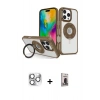 MARSİLYAN™- iPhone 16 Pro Max Kılıf Nova Minimal Serisi - Siyah Bilvis Hayalet Cam Ekran Koruyucu + Pers Alüminyum Kamera Lens - GS