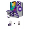 MARSİLYAN™- iPhone 16 Pro Max Kılıf Nova Minimal Serisi - Siyah Bilvis Hayalet Cam Ekran Koruyucu + Bilvis Titan Kamera Lens - GS