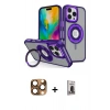 MARSİLYAN™- iPhone 16 Pro Max Kılıf Nova Minimal Serisi - Siyah Bilvis Hayalet Cam Ekran Koruyucu + Pers Alüminyum Kamera Lens - CLTM