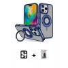 MARSİLYAN™- iPhone 16 Pro Max Kılıf Nova Minimal Serisi - Siyah Bilvis Hayalet Cam Ekran Koruyucu + PVD Metal Kamera Lens - GD