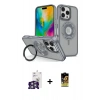MARSİLYAN™- iPhone 16 Pro Max Kılıf Nova Minimal Serisi - Siyah Buffer Cam Ekran Koruyucu + Bilvis Titan Kamera Lens - GS
