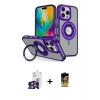 MARSİLYAN™- iPhone 16 Pro Max Kılıf Nova Minimal Serisi - Siyah Buffer Cam Ekran Koruyucu + Bilvis Titan Kamera Lens - GS