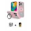 MARSİLYAN™- iPhone 16 Pro Max Kılıf Nova Minimal Serisi - Siyah Buffer Cam Ekran Koruyucu + Pers Alüminyum Kamera Lens - GI