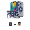 MARSİLYAN™- iPhone 16 Pro Max Kılıf Nova Minimal Serisi - Siyah Buffer Cam Ekran Koruyucu + PVD Metal Kamera Lens - SH