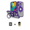 MARSİLYAN™- iPhone 16 Pro Max Kılıf Nova Minimal Serisi - Siyah Buffer Cam Ekran Koruyucu + PVD Metal Kamera Lens - SH