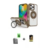 MARSİLYAN™- iPhone 16 Pro Max Kılıf Nova Minimal Serisi - Siyah Buffer Cam Ekran Koruyucu + Raze Metal Kamera Lens - SH