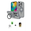 MARSİLYAN™- iPhone 16 Pro Max Kılıf Nova Minimal Serisi - Siyah Buffer Cam Ekran Koruyucu + Raze Metal Kamera Lens - BZ