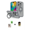 MARSİLYAN™- iPhone 16 Pro Max Kılıf Nova Minimal Serisi - Siyah Buffer Cam Ekran Koruyucu + Raze Metal Kamera Lens - NLGY
