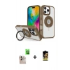 MARSİLYAN™- iPhone 16 Pro Max Kılıf Nova Minimal Serisi - Siyah Buffer Cam Ekran Koruyucu + Raze Metal Kamera Lens - NLGY