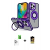 MARSİLYAN™- iPhone 16 Pro Max Kılıf Nova Minimal Serisi - Siyah Buffer Cam Ekran Koruyucu + Raze Metal Kamera Lens - BZ