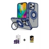 MARSİLYAN™- iPhone 16 Pro Max Kılıf Nova Minimal Serisi - Siyah Buffer Cam Ekran Koruyucu + Bilvis Titan Kamera Lens - SH
