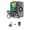 MARSİLYAN™- iPhone 16 Pro Max Kılıf Nova Minimal Serisi - Siyah Buffer Hayalet Cam Ekran Koruyucu + Bilvis Titan Kamera Lens - TMGI