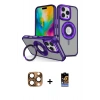 MARSİLYAN™- iPhone 16 Pro Max Kılıf Nova Minimal Serisi - Siyah Buffer Hayalet Cam Ekran Koruyucu + Pers Alüminyum Kamera Lens - CLTM