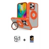 MARSİLYAN™- iPhone 16 Pro Max Kılıf Nova Minimal Serisi - Siyah Buffer Hayalet Cam Ekran Koruyucu + Pers Alüminyum Kamera Lens - GS