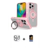 MARSİLYAN™- iPhone 16 Pro Max Kılıf Nova Minimal Serisi - Siyah Buffer Hayalet Cam Ekran Koruyucu + Pers Alüminyum Kamera Lens - GS