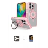 MARSİLYAN™- iPhone 16 Pro Max Kılıf Nova Minimal Serisi - Siyah Buffer Hayalet Cam Ekran Koruyucu + PVD Metal Kamera Lens - GD