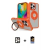 MARSİLYAN™- iPhone 16 Pro Max Kılıf Nova Minimal Serisi - Siyah Buffer Hayalet Cam Ekran Koruyucu + PVD Metal Kamera Lens - GD