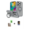MARSİLYAN™- iPhone 16 Pro Max Kılıf Nova Minimal Serisi - Siyah Buffer Hayalet Cam Ekran Koruyucu + Raze Metal Kamera Lens - CLTM