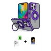 MARSİLYAN™- iPhone 16 Pro Max Kılıf Nova Minimal Serisi - Siyah Buffer Hayalet Cam Ekran Koruyucu + Raze Metal Kamera Lens - BZ