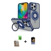 MARSİLYAN™- iPhone 16 Pro Max Kılıf Nova Minimal Serisi - Siyah Buffer Hayalet Cam Ekran Koruyucu + Raze Metal Kamera Lens - CLTM