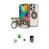 MARSİLYAN™- iPhone 16 Pro Max Kılıf Nova Minimal Serisi - Siyah Buffer Hayalet Cam Ekran Koruyucu + Raze Metal Kamera Lens - BZ