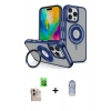 MARSİLYAN™- iPhone 16 Pro Max Kılıf Nova Minimal Serisi - Siyah Joko Magic 5D Cam + Natural Grey Raze Metal Kamera Lens