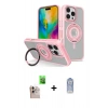 MARSİLYAN™- iPhone 16 Pro Max Kılıf Nova Minimal Serisi - Siyah Joko Magic 5D Cam + Natural Grey Raze Metal Kamera Lens