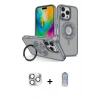 MARSİLYAN™- iPhone 16 Pro Max Kılıf Nova Minimal Serisi - Siyah Joko Magic 5D Cam + Pers Alüminyum Kamera Lens - GS