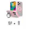 MARSİLYAN™- iPhone 16 Pro Max Kılıf Nova Minimal Serisi - Siyah Joko Magic 5D Cam + Pers Alüminyum Kamera Lens - GS