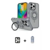 MARSİLYAN™- iPhone 16 Pro Max Kılıf Nova Minimal Serisi - Siyah Joko Magic 5D Cam + PVD Metal Kamera Lens - GS