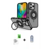 MARSİLYAN™- iPhone 16 Pro Max Kılıf Nova Minimal Serisi - Siyah Joko Magic 5D Cam + Raze Metal Kamera Lens - BZ